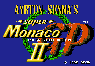 Ayrton Senna's Super Monaco GP II (USA) (En,Ja) Title Screen